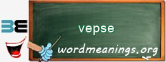 WordMeaning blackboard for vepse